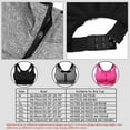 thumbnail image 5 of Plus Size M-5XL Women Front Zipper Closure Push Up Bras Shockproof Fitness Vest Removable Padded Wireless Tops, 5 of 8