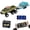 Green, variant on 6WD Remote Control Monster Truck with Yacht Trailer, Alloy Off-Road RC Pickup Truck Toy, 2.4GHz Dual Control (Remote & APP) Toy Drift Car, LED Lights