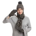 thumbnail image 5 of Caywon Women's and Men Winter Knitted Warm Cold Proof Scarf Hat Gloves 3 Piece Set Ideal for Cold Weather Keeps Head Neck Hands Cozy and Protected Suitable for Outdoor Activities, 5 of 5