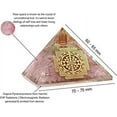 thumbnail image 2 of Rose Quartz Crystal Orgone Pyramid, Organite Pyramid Sri Yantra - Big, 2 of 4