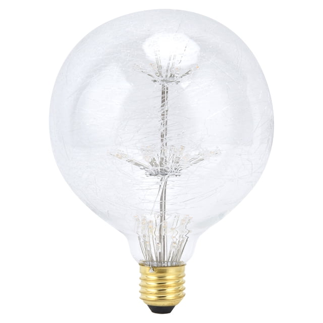Bombilla vintage de cristal LED G125 E27 de 3 W, redonda, 85-265 V, luz cálida, para decoración festiva.