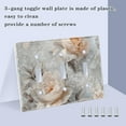 thumbnail image 3 of Yayeee Toggle Light Switch Wall Plate 3-Gang 6.37"x4.48" Decorative Outlet Cover, Beautiful Floral, 3 of 7