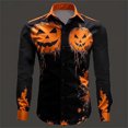 thumbnail image 3 of Camisa amarilla divertida de Halloween 2024 para otoño e invierno, nueva camisa de moda para fiesta de Halloween, camisetas de manga larga para hombre, camisa con botones y temperamento, 3 of 5
