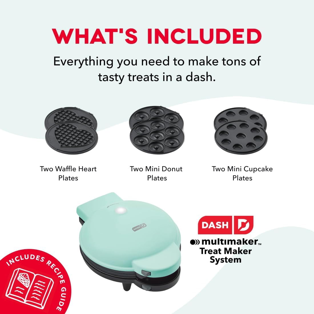 MultiMaker Treat Maker System -   Donut, Cupcake & Waffle Maker with Interchangeable Plates