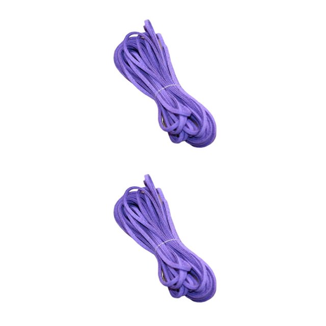 Wosthever Cuerda de gamuza sintética Cuerda de cuero Fabricación de joyas Suministros de accesorios Accesorios de reparación hechos a mano Púrpura Medio 2Conjunto