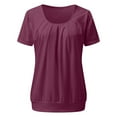 thumbnail image 6 of Icvfdpl Women'S T Shirts Breathable Fast Dry Casual Solid Color Crew Neck Short Sleeve Loose Tee Shirt Top For Summer Soft And Skin Friendly Cosy To Touch, 6 of 7