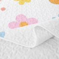thumbnail image 5 of Erosebridal Cute Flower Twin Quilt Set, Kawaii Blossom Twin Coverlet Set, Pink Reversible, Pastel Multicolor, 2 Pieces (1 Bedspread and 1 Pillowcase), 5 of 7
