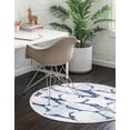 thumbnail image 3 of Rugs.com Ariel Collection Rug – 4 Ft Round Blue Medium Rug Perfect For Kitchens, Dining Rooms, 3 of 8
