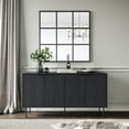 thumbnail image 2 of Kris & Ally Evander Modern 61.8" Sideboard with 4 Doors and 4 Shelves, Black Fluted, 2 of 12
