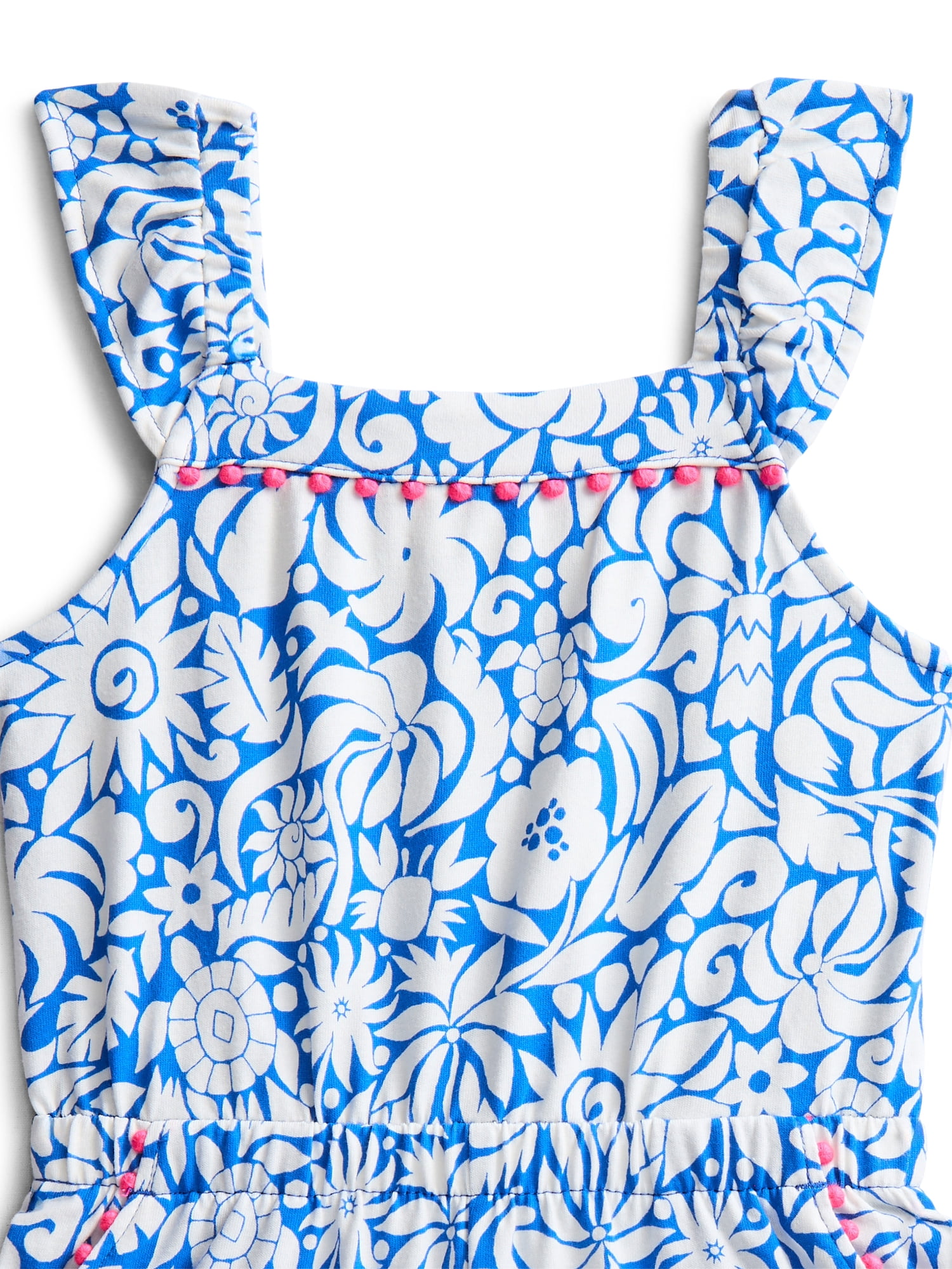 Wonder Nation Toddler Girls Ruffle-Strap Romper, Sizes 12M–5T