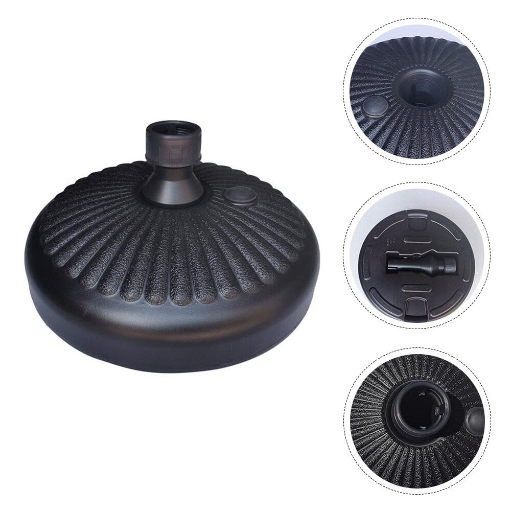 Masteelf Sturdy Plastic Umbrella Base for Holding Beach and Garden Umbrellas Black Color 14.5 Inches Diameter