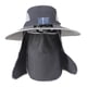 thumbnail image 5 of Sombrero solar de ventilador solar al aire libre con cubierta de cuello cara cómoda protección solar recargable Sombrero solar para hombres Capa de Gris oscuro, 5 of 8
