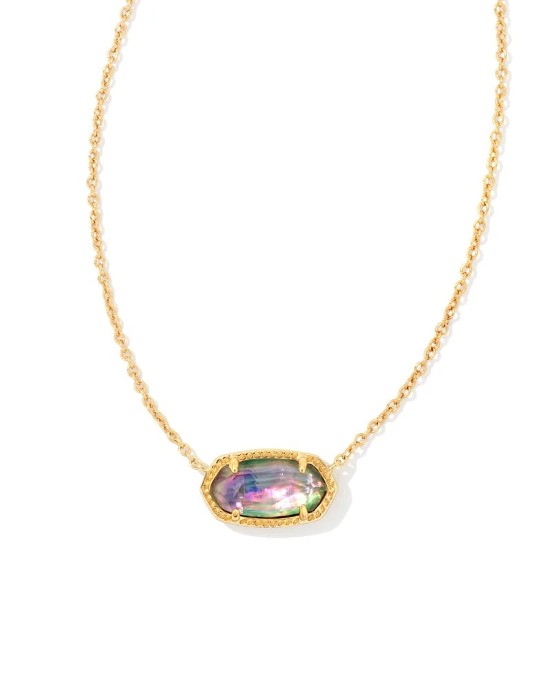 Elisa Gold Pendant Necklace in Clear Crystal main image 1