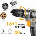 thumbnail image 3 of DEKO Cordless Drill 20V Electric Power Drill Set Drills Cordless with Battery and Charger Drill Driver Power Drill Cordless, 3 of 9