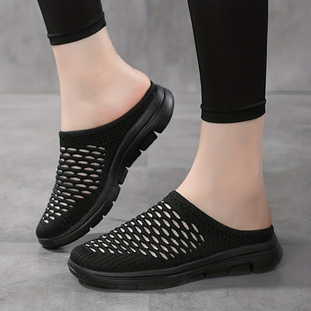 

Women s Lightweight and Comfortable Slip-On Flats Breathable Mesh Mules