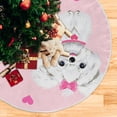 thumbnail image 5 of FMSHPON Valentine's Day Valentine's Day Cute Dog Xmas Christmas Tree Skirt Stand Mat for Holiday Party Decoration Indoor Outdoor 48 inches, 5 of 6