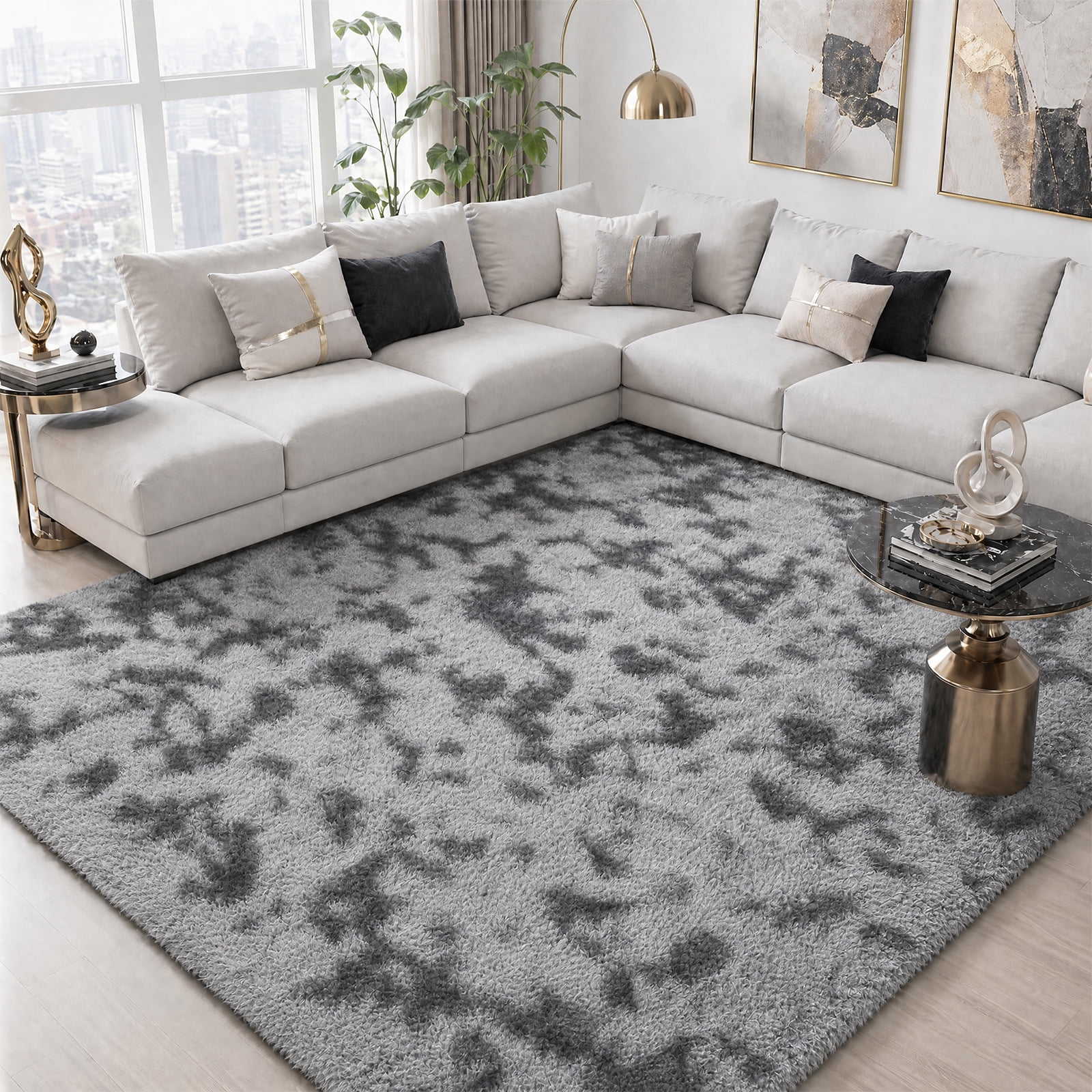 YEERSWAG 4'x6'Area Rugs Fluffy Rug Indoor Shaggy Rugs Area Rugs for Living Room Bedroom Carpet