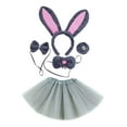 thumbnail image 3 of Conjunto de disfraz de conejo de Pascua Salvador Gris 5 piezas, 3 of 10