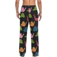 thumbnail image 6 of Men's Pajama Pants with Pockets Sleepwear Lounge Pants Stretch Casual Rainbow Dinosaur, 6 of 6