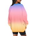 thumbnail image 3 of Jsaierl Womens Sweatshirts Cute Gradient Graphic Sweatshirts Round Neck Casual Pullover Tops Oversized Long Sleeve Shirts Womens Sweatshirts, 3 of 5