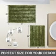 thumbnail image 5 of Civkor Bathroom Rugs, Bath Mats Set 2 Pieces with Non Slip Backing, 31x20 Plus 24x16Inch, Machine Washable, Soft Shiny Chenille and Quick Qry, Green, 5 of 8