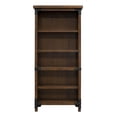 thumbnail image 5 of Rustic Open Wood Bookcase Office Shelving Storage Cabinet Fully Assembled Brown, 5 of 6