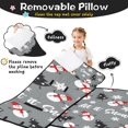 thumbnail image 3 of Gray Christmas Snowman Pattern Toddler Nap Mats for Kids Preschool,60"x20" Sleeping Mat Bag or Kids,Toddler Sleeping Bag,Toddler Nap Mat or Daycare, 3 of 6