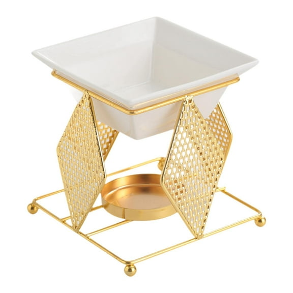 Zxpjkyu Essential Oil Burner Aroma Oil Warmer Oil Diffuser Burner Candle Tart Burner for Gold