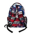 thumbnail image 2 of SCRAWLGOD July 4th Independence Day Vintage American Flag Pattern 17 Inch Backpack for School, 600D Polyester Daypack with Padded Straps, Portable Knapsack Lightweight Laptop Backpack, 2 of 7