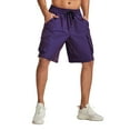 thumbnail image 3 of Men's Cargo Shorts Multi-Pocket Workwear Shorts Loose Fit Jogging Athletic Five Pants Drawstring Workout Gym Shorts, 3 of 9
