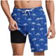 thumbnail image 1 of Pantalones Cortos Casuales para Hombre Imprimir con Bolsillos Pantalones de Playa de Cintura Elástica, Pantalones Cortos de Cintura Elástica para Hombre, 1 of 6