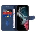 thumbnail image 6 of Compatible with Samsung Galaxy S22 Ultra Wallet Case, Protective Vintage Premium PU Leather Flip with Card Holders Kickstand & Wrist Strap Folio Case Cover for Men Women for Galaxy S22 Ultra, Darkblue, 6 of 10