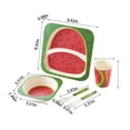 thumbnail image 3 of 5Pcs/Set Kids Dinnerware Set Children Dishes Plate Bowl Cup Spoon fork Set Dishware Tableware Watermelon, 3 of 5