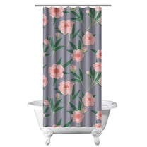 Waterproof Pioneer Shower Curtain 36x72 Inch Polyester Unique Colorful Floral Shower Curtain for Bathroom Hotel Home Decor with 7 Plastic Hooks