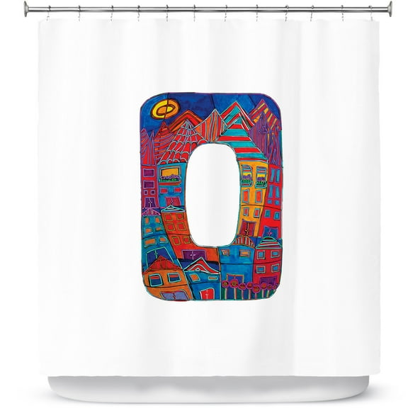 Shower Curtains 70" x 84" from DiaNoche Designs by Dora Ficher - Alphabet Letter O