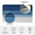 thumbnail image 4 of Navy Blue Ombre Doormat Outdoor Entrance 18"x30", Modern Abstract Art Blue White Striped Absorb Moisture Dirt Door Mats, Non-Slip Rubber Backing Floor Mats Indoor, Low-Profile Front Door Rugs, 4 of 9