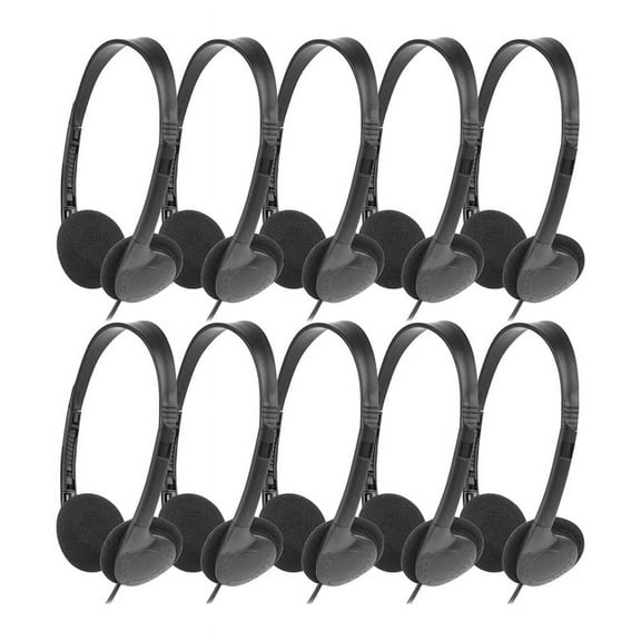 Classroom Headphones 10 Pack for Kids School, Earphones 3.5MM Audio Headset Students Children Toddler Teens