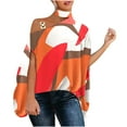 thumbnail image 1 of Pompotops Femmes Casual Demi Batwing Manches Licol Cou de l'Épaule Imprimé et Solide Pull-Over, 1 of 6