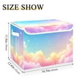 thumbnail image 3 of Cartoon Colorful Clouds Large Storage Bins with Linen Collapsible Lid Storage Box 16.7 x 12.6 x 11.8in, 3 of 7