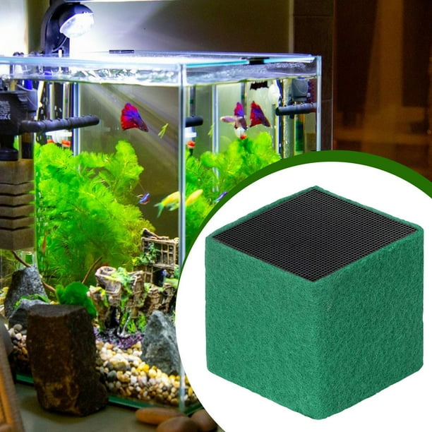 Filtro purificador de agua para pecera, cubo limpiador de agua reutilizable y portátil para limpiar acuarios, cubo de limpieza para hogar. 10 cm x 10 cm x 10 cm
