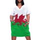 thumbnail image 1 of Vestido holgado de la bandera de Gales para mujer vestido de noche con bolsillos vestidos sueltos para mujer, 1 of 6