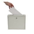 thumbnail image 3 of AdirOffice Steel Wall Mountable Drop/Suggestion/Ballot/Mail Box W/Lock, Beige, 3 of 3