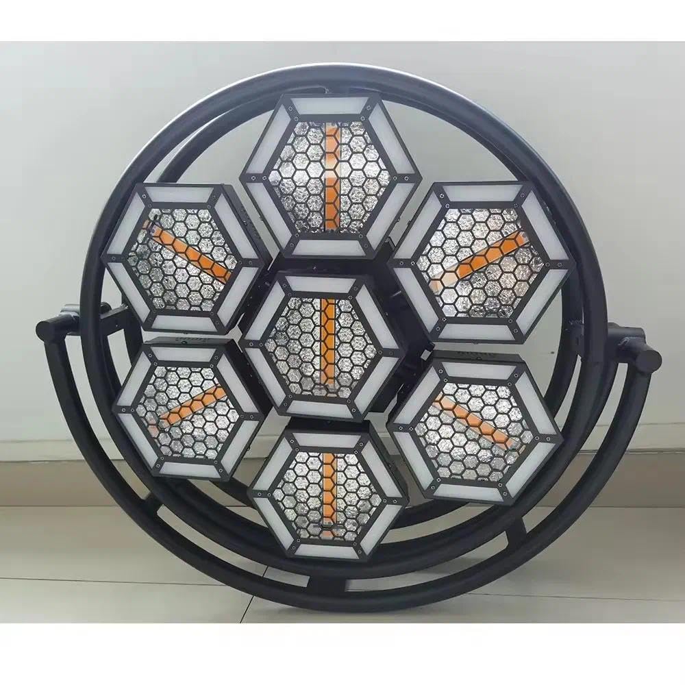 Hexagon Stage Wash Effect Light Circle Shape with 7 Count LED Full Color retro for Club