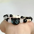thumbnail image 6 of GKNET Trendy Cute Cat Beaded Bracelet Black White Beads Cartoon Kawaii Animal Brac WY4-3, 6 of 9