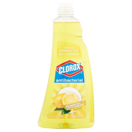 Clorox Antibacterial Dish Soap, Lemon, 26 Fl Oz