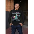 thumbnail image 3 of Old Glory Mens Mermaid Tree Ugly Christmas Sweater Long Sleeve T Shirt, 3 of 6