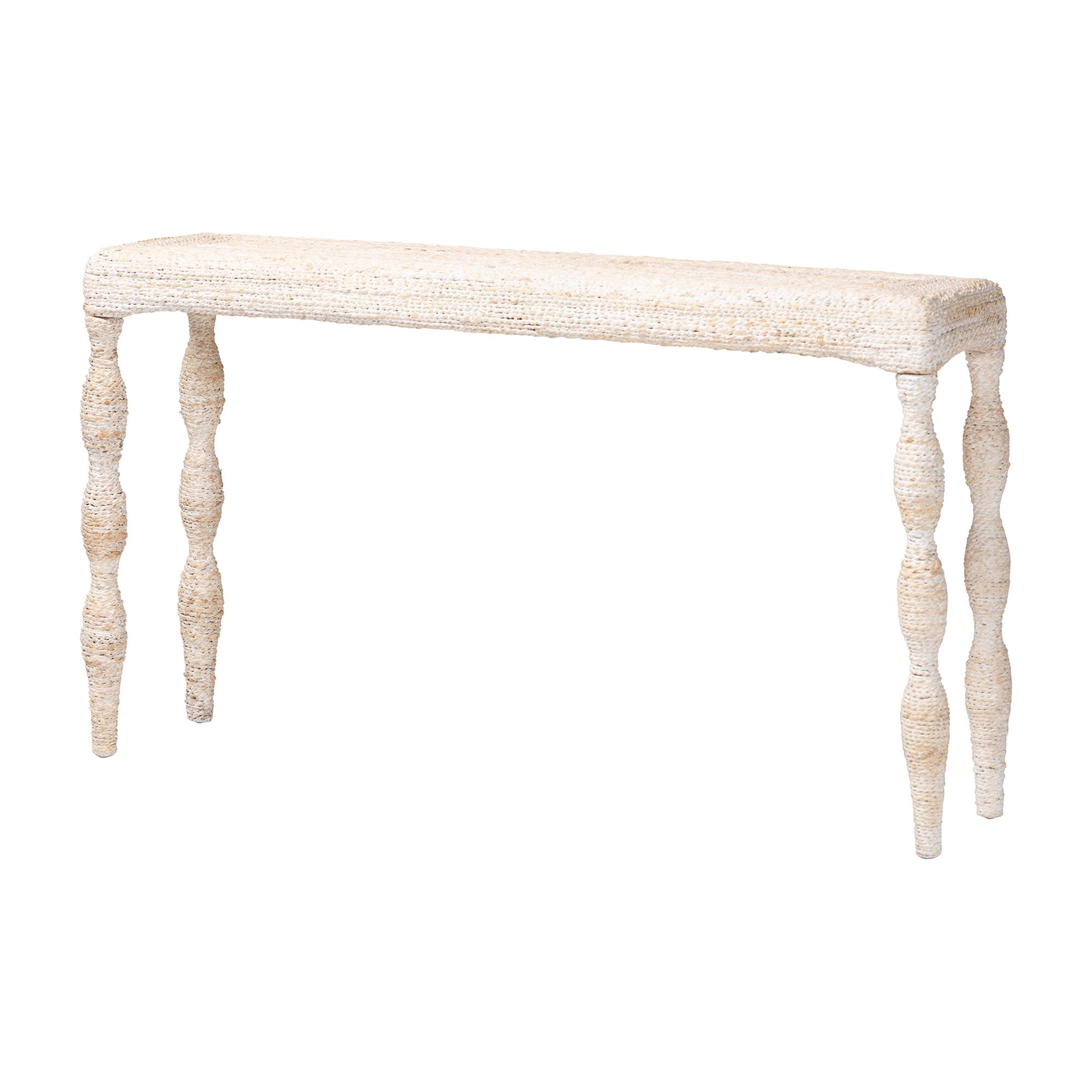 bali & pari Lejane Cottage Console Table, White Wash