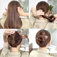 thumbnail image 4 of Set of PC frosted oval hair clip, duckbill clip headband, large size, back of the head, coiled hair, shark clip hair accessory, 4 of 11