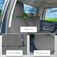 thumbnail image 3 of For Dodge Ram 1500 2009-2018 & Ram 1500 Classic 2019-2025 Quad Cab FH Group Faux Leather Custom Fit Car Seat Covers - Solid Gray Rear Seat, 3 of 5