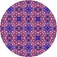 thumbnail image 1 of Ahgly Company Machine Washable Indoor Round Transitional Dark Magenta Purple Area Rugs, 4' Round, 1 of 7
